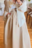 دامن زنانه طرح لینن نچرال جنس لینن