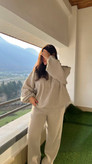 ست بلوز و شلوار زنانه طرح نیلی جنس بافت